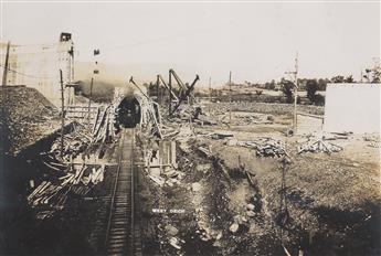 (NEW YORK--WATER SUPPLY) Album with 87 professional photographs depicting construction of the Ashokan reservoir, which supplies water t